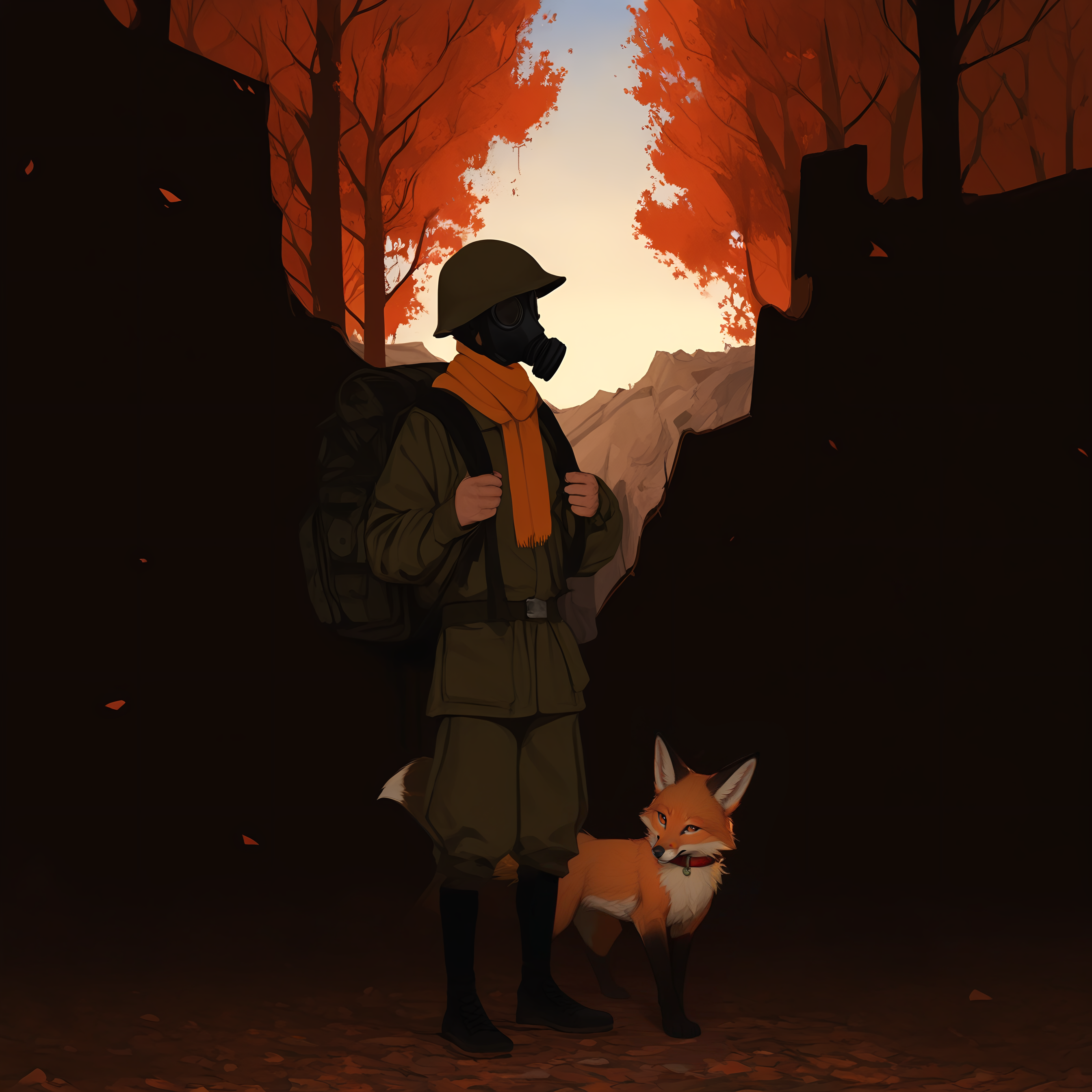 a foxer and his fox